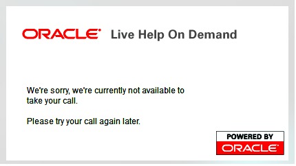oracle offline click to call message